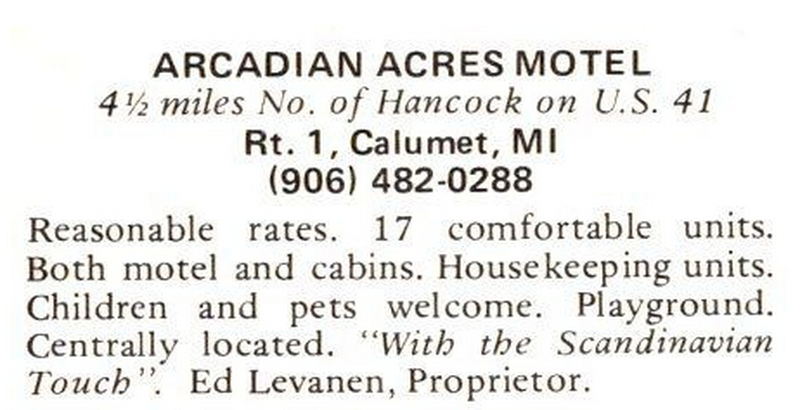 Arcadian Acres Motel (Arcadian Inn) - Vintage Postcard (newer photo)